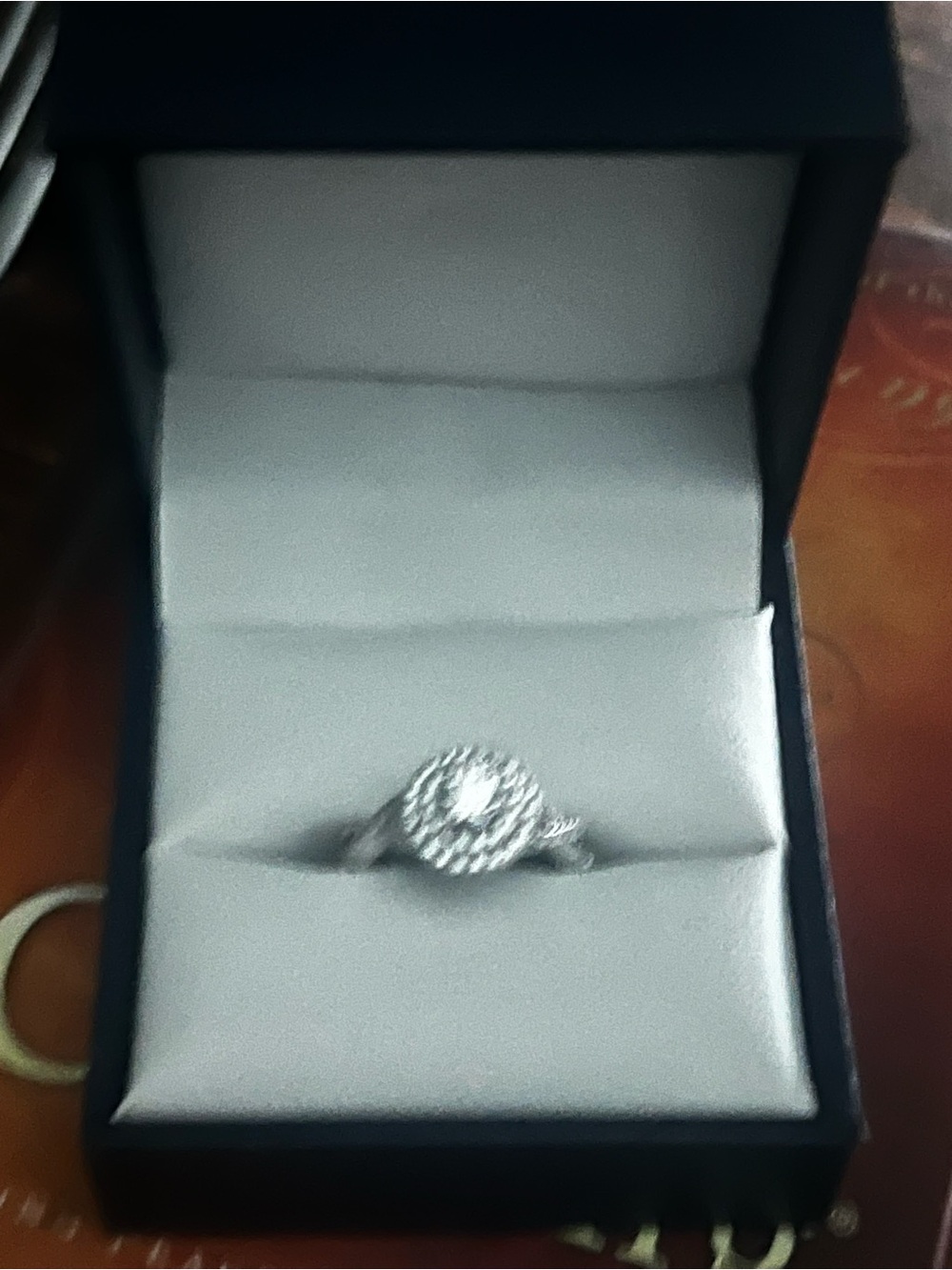 Half ct natural diamonds Classic Silver Halo diamond Ring - Sparkling White